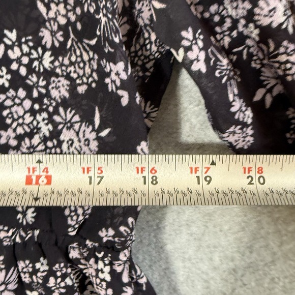 Oh Baby by Motherhood Black Floral Sheer Blouse Dress Size Large - Picture 8 of 11